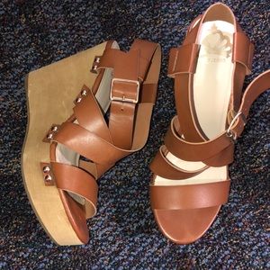 8 Fergalicious brown wedges